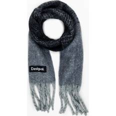 Desigual Men Accessories Desigual Fringed Scarf - Black