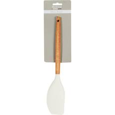 Hanging Loops Spatulas Retreat Silicone - White and Wood Spatula