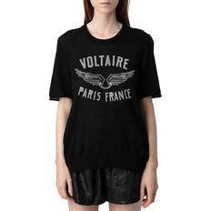 Zadig & Voltaire Dam Överdelar Zadig & Voltaire Ida Cashmere Tee Black