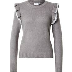 Vrouw - Zilver Truien Vila Vinanzy Pullover - Mittelgrau