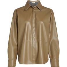 Kunstlæder Overdele Calvin Klein Jeans Bluse - Khaki