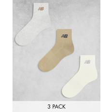 New Balance Women Socks New Balance Logo Mid Sock - Neutrals/Multi