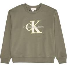 Calvin Klein Sweatshirts Children's Clothing Calvin Klein Jeans Boys Outlined Mono Relaxed Sweatshirt - Khaki