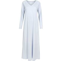 Blue - Women Nightgowns Hanro Pure Essence Long-Sleeve Gown - Blue Glow