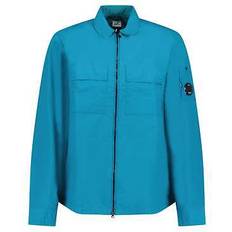 CP COMPANY Men Outerwear CP COMPANY Taylon L' Chrome Lens Overshirt Jacket - Teal