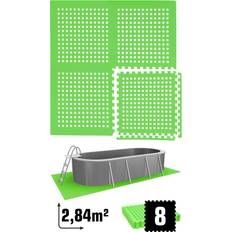 Aufblasbare Pools EyePower Poolmatte 62 x 62 cm 8er Set Grün