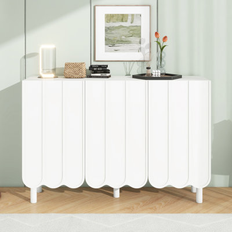 White Sideboards Ebern Designs Buffet Cabinet 31.4 H x 47.2 W x 13.7 D Sideboard