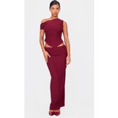 Red - Short Skirts PrettyLittleThing Soft Touch Mid Rise Maxi Skirt - Red
