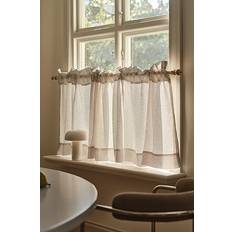 Jotex Gardinlængder Jotex Bella Café-Gardin I Bouclé Beige