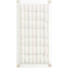 H&M Sitzpolster Mit Quasten 120 x 60 Sitzkissen Beige, Weiß (120x60cm)