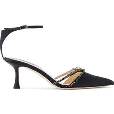 Badgley Mischka Zendaya 65mm Gemstone-Embellished Pumps - Black