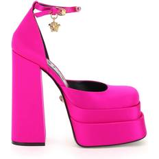 Versace Skor Versace Medusa Aevitas Satin Platform Pumps