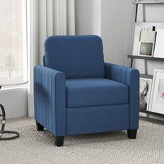 Armchairs on sale Homcom Modern Accent Chair Blue Armchair