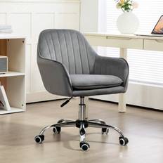 Office Chairs Homcom Swivel Desk Grey One Size Office Chair
