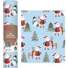 Blue Gift Wrapping Papers Santa Gift Wrap Blue