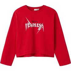 Pink Sweatshirts Name It Sweatshirt - Pink/Rød/Sort/Hvid