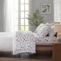 True North Flannel Printed Set Full/Double Bed Sheet White