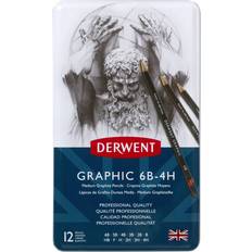 Graphite Pencils Derwent Graphic 6B-4H Medium 12 Pencils Tin