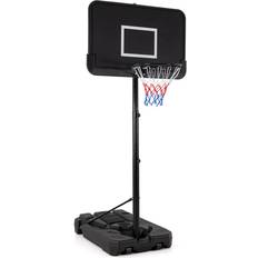 Basketball Stands Costway 6.5-10 FT Adjustable Portable Basketball Hoop with 44 Inch Shatterproof Backboard & Fillable Base