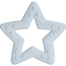 Blauw Bijtspeelgoed Bibs Baby bitie star ivory