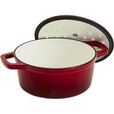 Red Other Pots 5-Quart Enameled Cast Iron Dutch Oven Red with lid