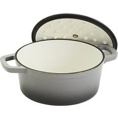 5-Quart Enameled Cast Iron Dutch Oven Gray with lid