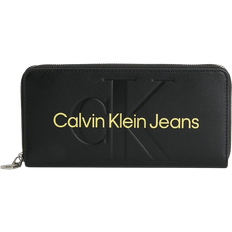 Synthetische Stof Portemonnees en sleutelhouders Calvin Klein Portemonnee Met Labelprint - Zwart