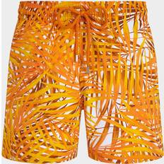 Polyamid Badbyxor Vilebrequin Korta Palmblad Stretch Badshorts - Orange