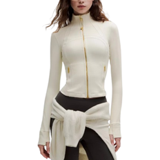 Nylon Outerwear Lululemon Define Cropped Jacket Nulu - Bone/Gold