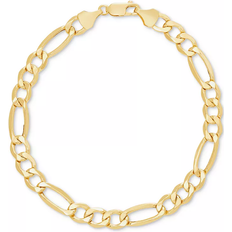 Figaro Bracelets Italian Gold Men's Figaro Chain Bracelet - Gold