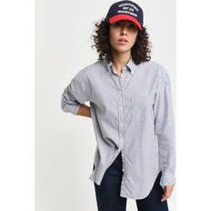 Gant Grey Shirts Gant Relaxed Fit Luxury Oxford Shirt - Grau