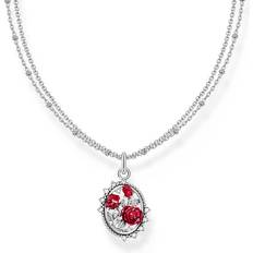 Thomas Sabo Emalj Halsband Thomas Sabo Halsband Med Hängsmycke Roses Romance Silver
