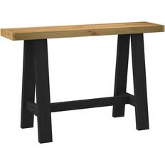 Trä Avlastningsbord på rea vidaXL Konsolbord Noain A-formade Ben 120x30x75 cm Massiv Furu Avlastningsbord 30x120cm