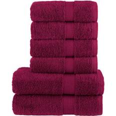 vidaXL 137556 Handduk Röd (100x50cm)