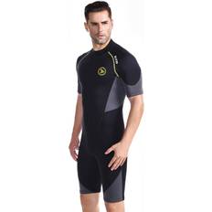 ZCCO Men's Shorty Wetsuits 1.5mm Premium Neoprene Back Zip Short Sleev