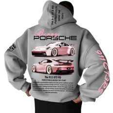 Oversized Porsche 911 GT3RS Hoodie - Gray