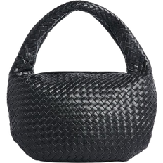 NA-KD Woven Rounded Shoulder Bag - Black