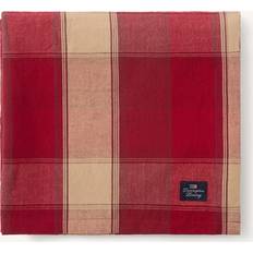Ternede Duge Lexington Linen Blend Dug Beige, Rød (180x180cm)