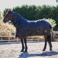 Equestrian Royal Scot Original Combo Neck Stable Rug - Black/Wine