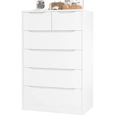 White 5 drawer chest 5 Tier Double Dresser White Chest of Drawer 27.5x43.5"