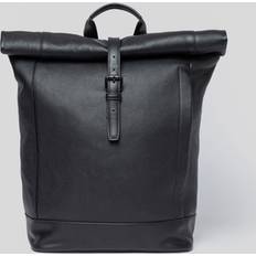 Sandqvist Leather Rolltop Backpack - Black