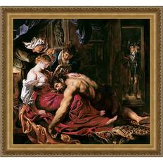 Vault W Artwork Samson And Delilah Gold Framed Art 43.8x41.3cm