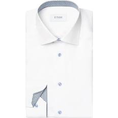 Eton Geometric Effect Signature Twill Shirt - White