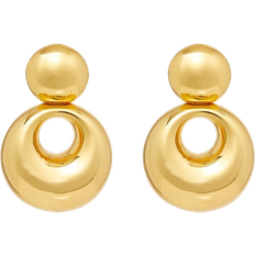 Lele Sadoughi BOUCLES D'OREILLES MEDALLION DROP in Metallic Gold