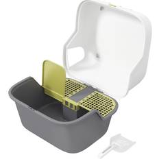 Pawhut Kattlåda Med Spade Låsbar Vit 50 x 50 x 39 cm
