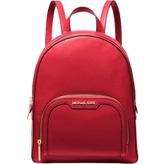 Bags Michael Kors Jaycee Medium Pebbled Leather Backpack - Bright Red