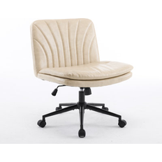 Ebern Designs White Office Chairs Ebern Designs Task 25.2 in Gray Office Chair