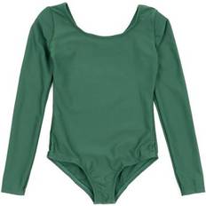 Bodysuits Leveret Girls Long Sleeve Leotard Classic - Uniform Green