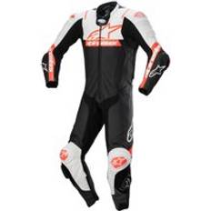 Alpinestars Motorcykelställ Alpinestars Missile V2 Ward 1 PC Läder MC-Skinnställ - Svart/Vit/Röd Fluo