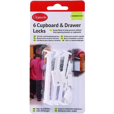 Cupboard & Drawer Locks Clippasafe Cupboard & Drawer Lock 6-pack